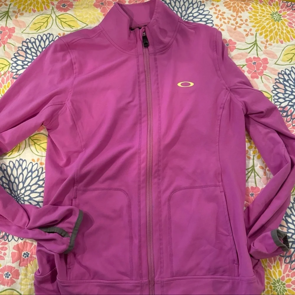 Women’s large Oakley full zip purple jacket - Picture 1 of 4